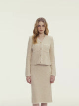 BOUCLÉ V-NECK JACKET