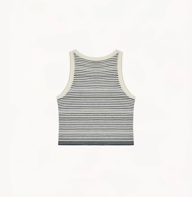 STRIPED U-NECK TANK TOP