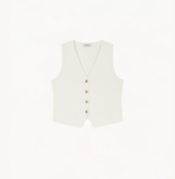 Suit vest in white.