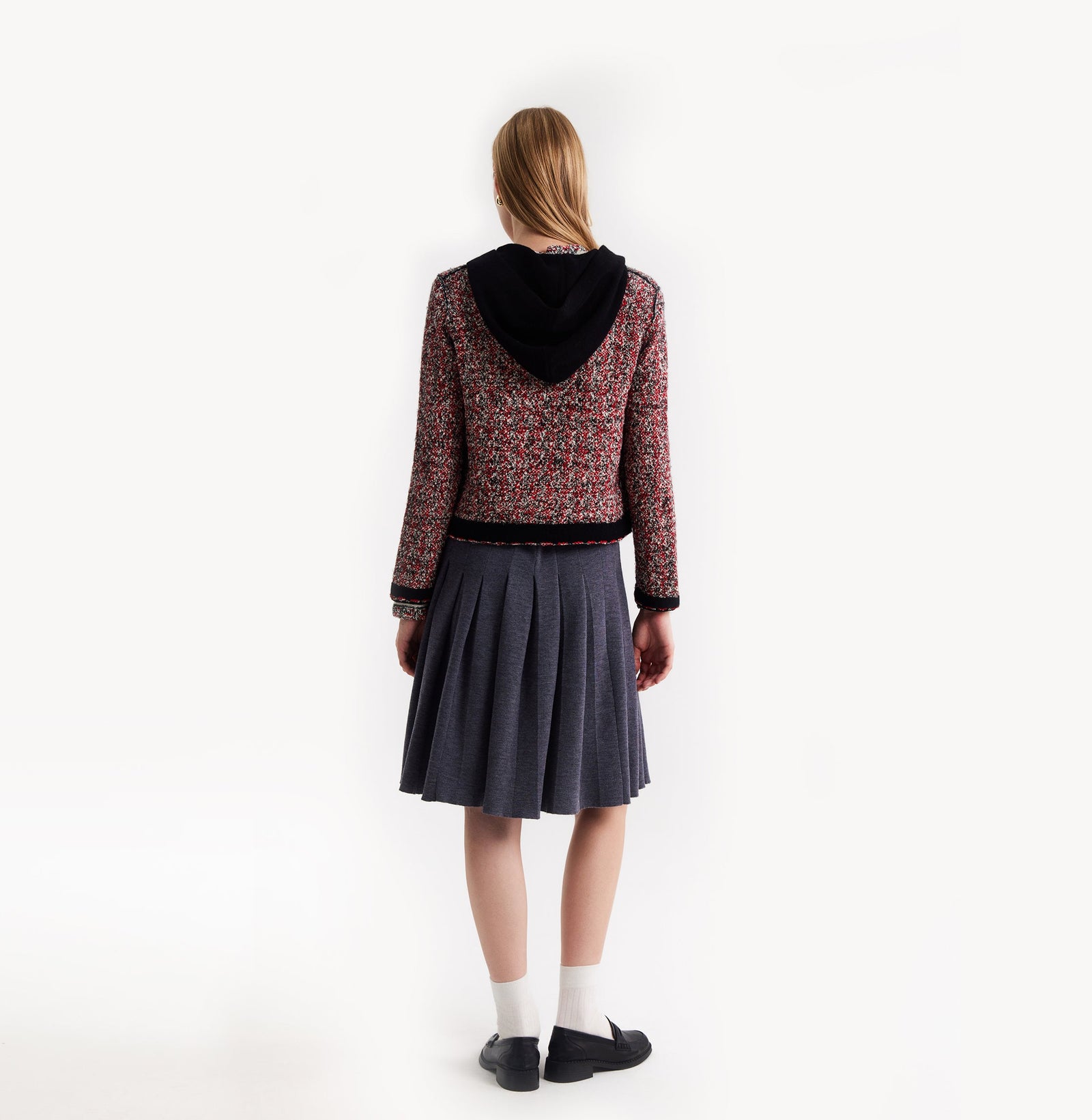 SPECKLE TWEED HOODED JACKET FOR WOMEN – CRUSH Collection