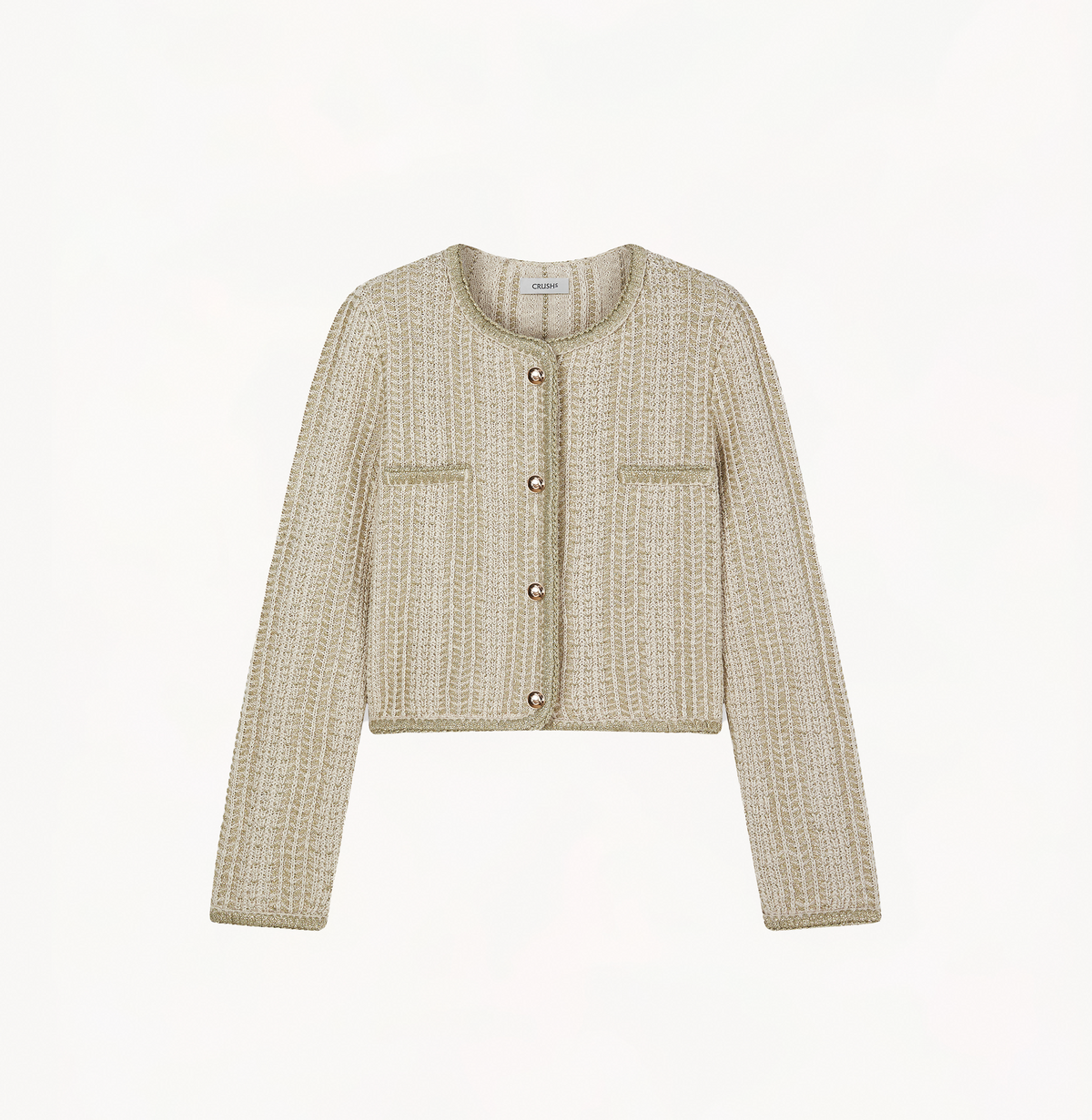 ジャケット・アウター sheller LOOP tweed jacket short coat WHBM_Short Sleeve Tweed