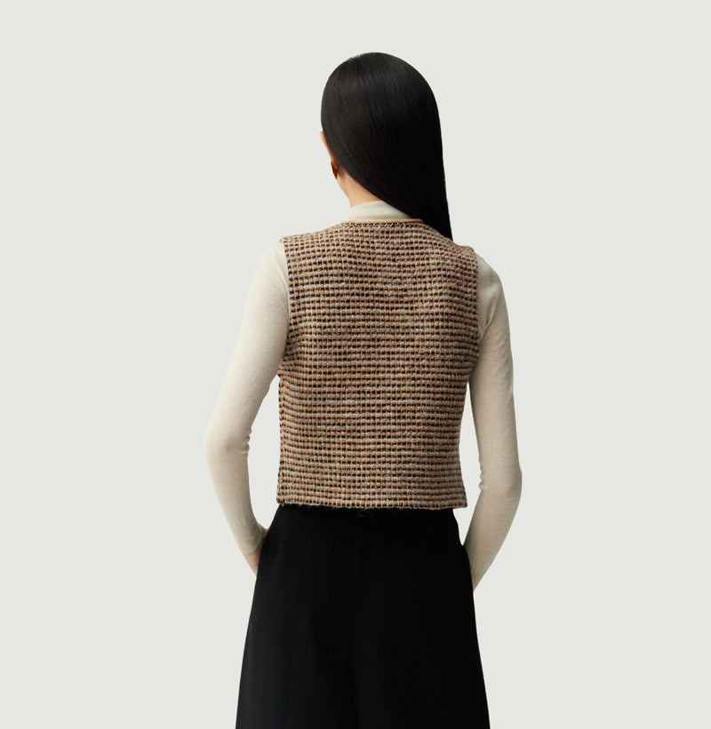 BOUCLÉ TWEED V-NECK VEST