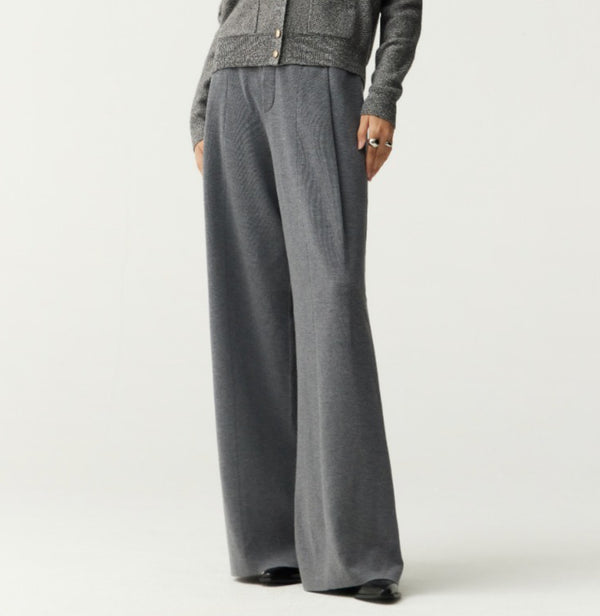 WOOL WIDE-LEG PANTS