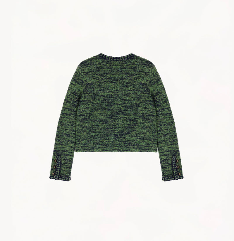 BOUCLÉ CREWNECK JACKET