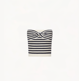 STRIPED JACQUARD KNOT BANDEAU