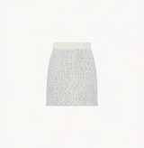 COLOR-DOTTED BOUCLÉ SKIRT