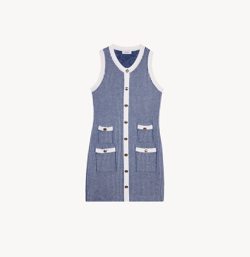 WOOL STRIPE TANK TOP DRESS – CRUSH Collection WOOL STRIPE TANK TOP DRESS – CRUSH Collection