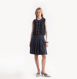 PEARL TRIMMED VEST