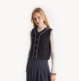 PEARL TRIMMED VEST