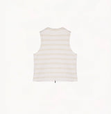 TWEED STRIPED LAPEL VEST