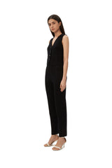 silk black pant suit for ladies