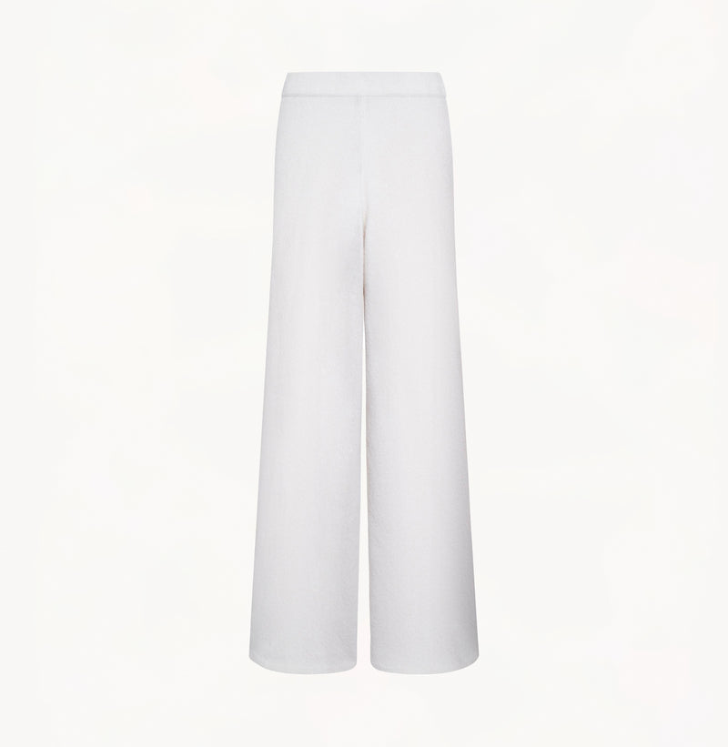 CASHMERE FLEECE WIDE LEG PANTS