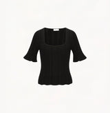 FLARED SQUARE NECK TOP