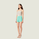 Floral tank top in warm colours, right-view