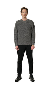 PLY-KNIT CREW-NECK CASHMERE SWEATER