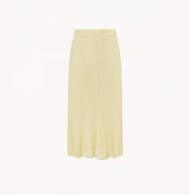 Fishtail skirt in yellow