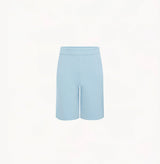 Cashmere shorts for womens in blue.