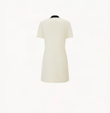 COLORBLOCKED LAPEL DRESS