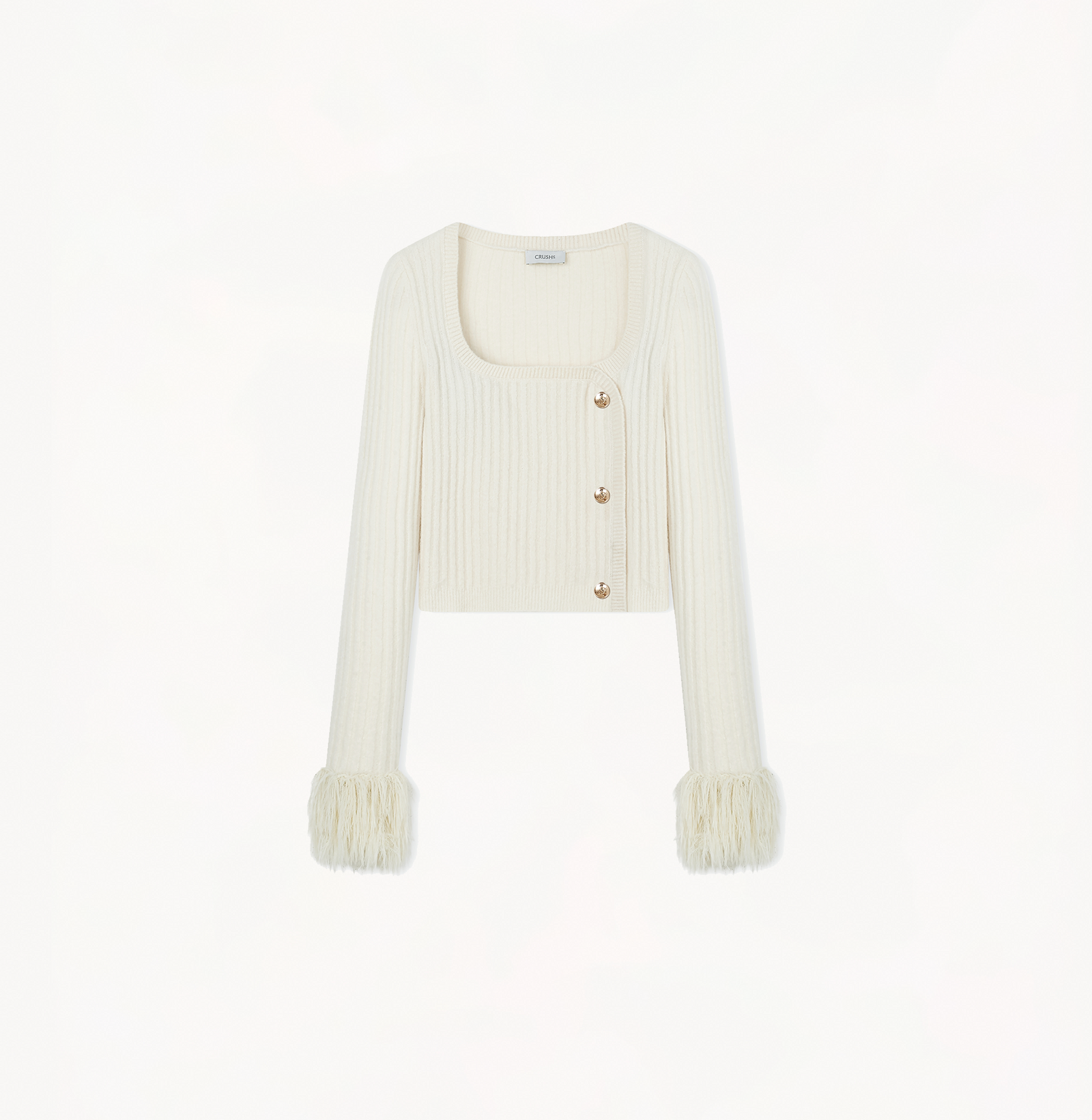あかり ASYMMETRIC CASHMERE-BLEND FRINGED SWEATER – CRUSH Collection