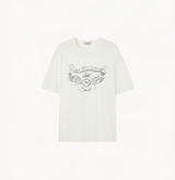 Heart logo printed t-shirt in white.