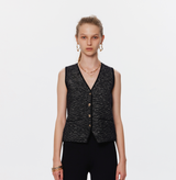 BOUCLÉ JACQUARD WAISTCOAT