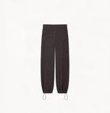 Merino wool wide-leg pants in ash grey.