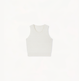 Merino wool tank top in white.