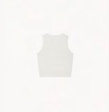 Merino wool tank top in white.