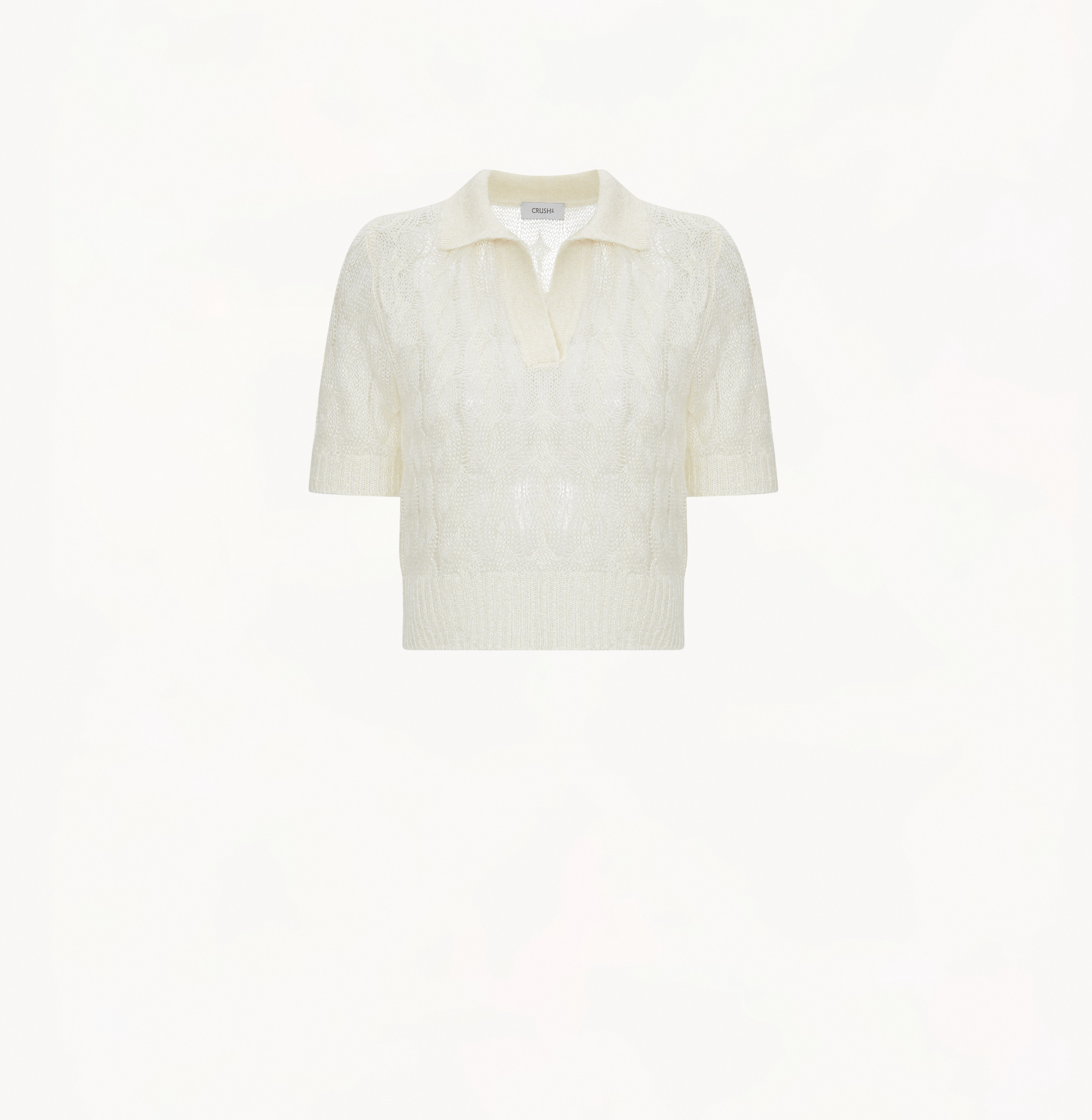 Sheer Mohair Short Sleeve Polo Shirt | CRUSH Collection