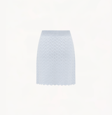 Knit mini skirt in pink