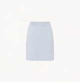 SHELL-HEM HOLLOW OUT SILK AND COTTON SKIRT