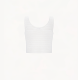 SILK WOOL BLEND POINTELLE-KNIT TANK TOP