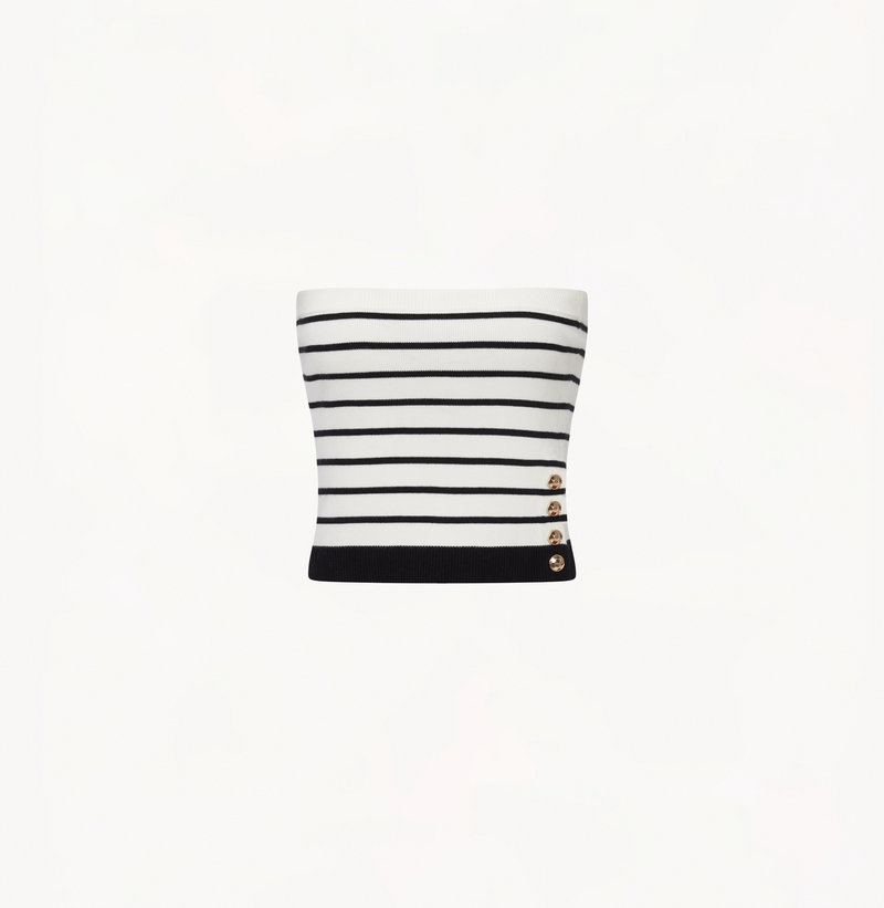 Black and white sales striped tube top
