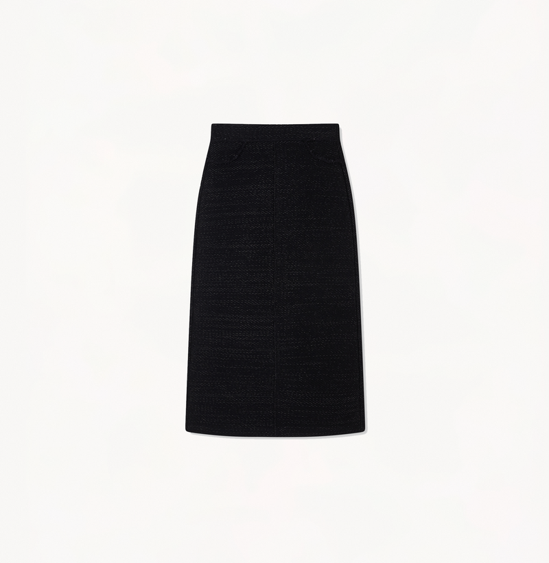 Tweed skirt in Black.