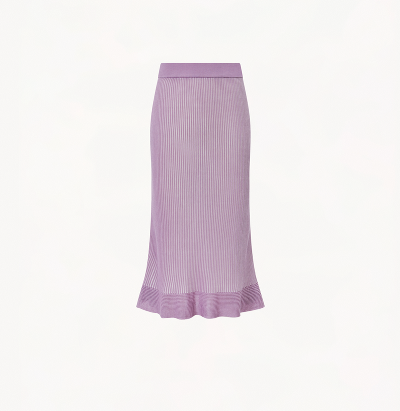 Midi skirt in white lilac