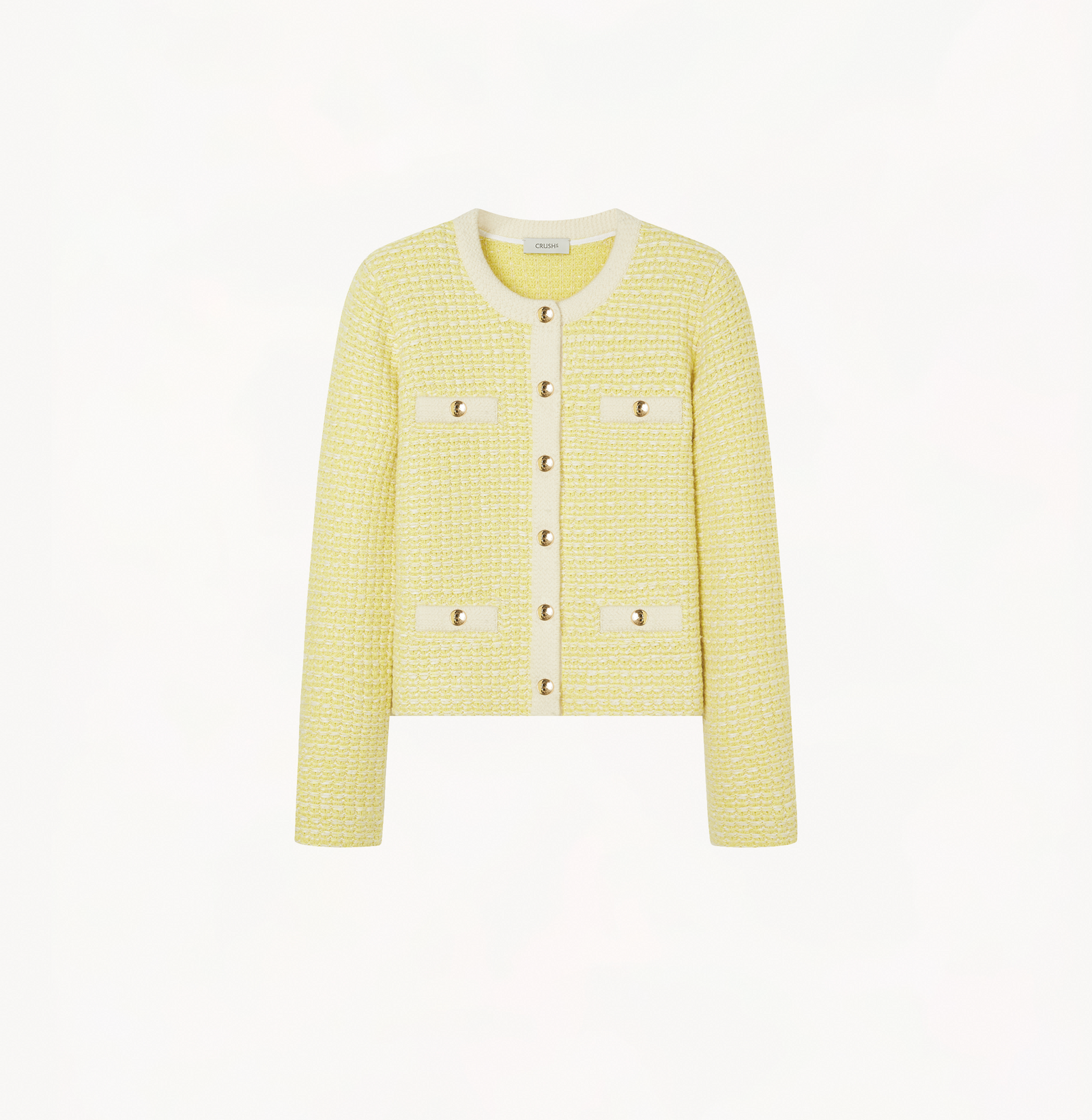 【glowny】24FW PEBBLE BOUCLE JACKET Boucle Button Detail Jacket | boohoo