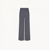 Wool lounge pants in dark grey.