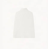 Quilted-knit cape in white. 