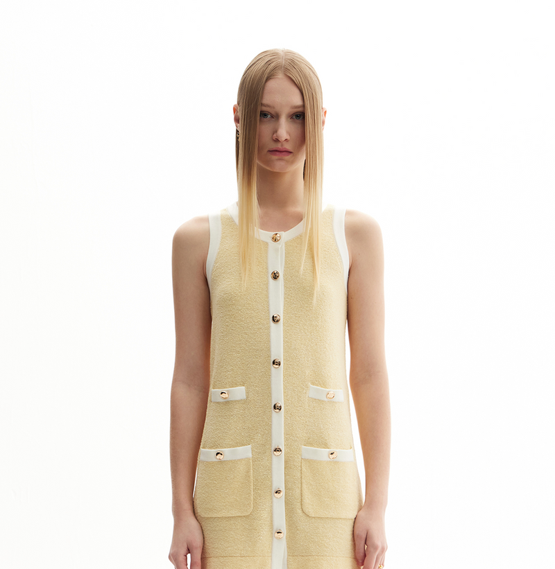 BOUCL MIDI TANK DRESS - Yellow CRUSH Collection BOUCL MIDI TANK DRESS - Yellow CRUSH Collection